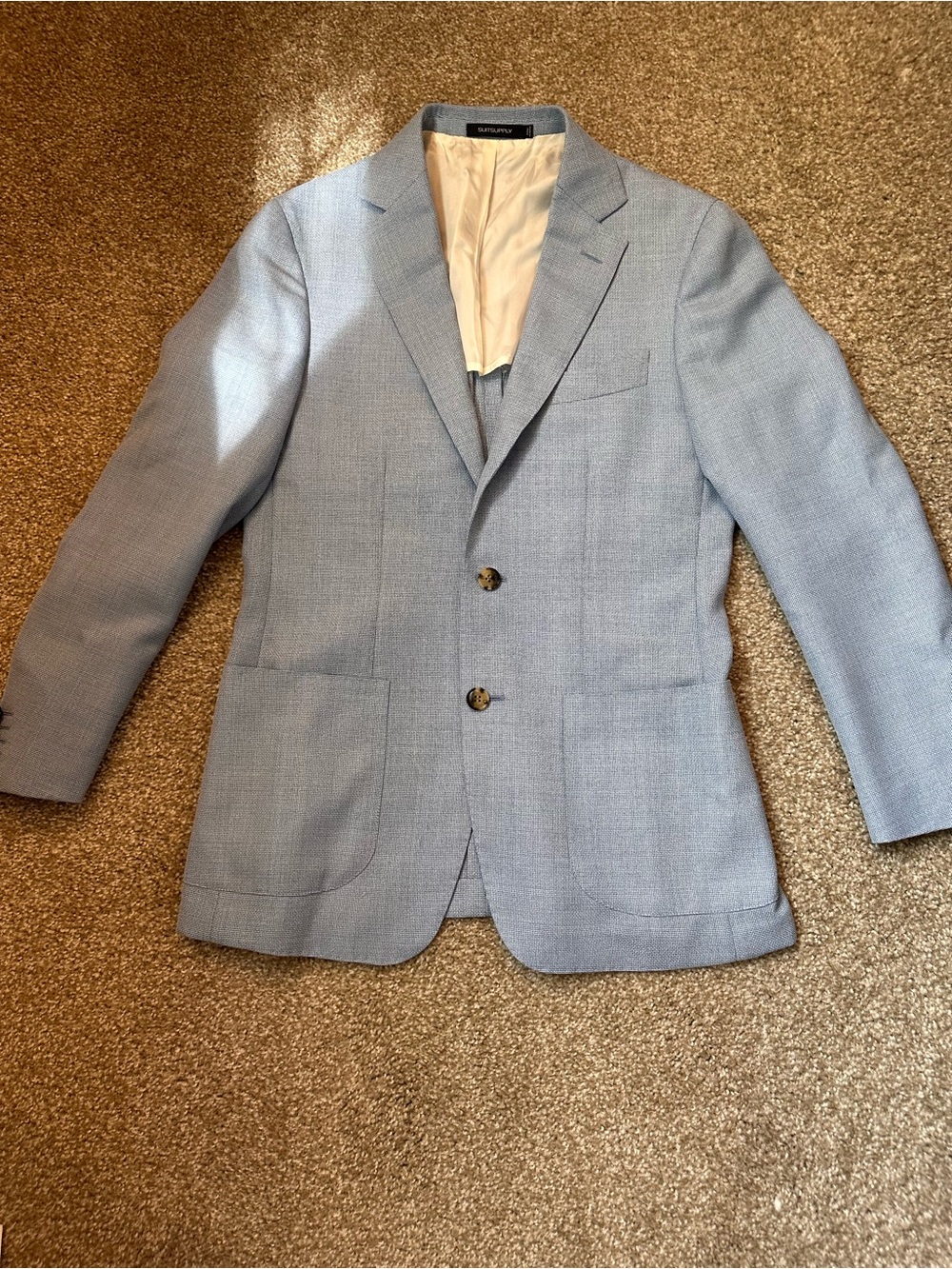 Suitsupply Light Blue Trim Jacket size 34